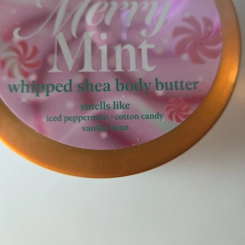 Tree Hut Merry Mint Whipped Shea Body‎ Butter, Long-Lasting Hydration for Soft,